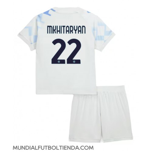 Camiseta Inter Milan Henrikh Mkhitaryan #22 Segunda Equipación Replica 2025-26 para niños mangas cortas (+ Pantalones cortos)